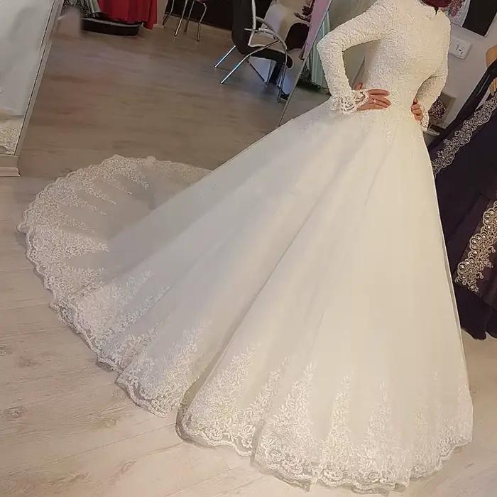 Robes de mariée musulmanes arabes blanches