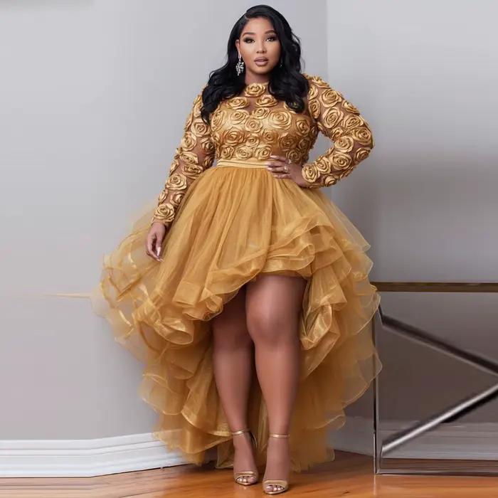 Jupe Tutu bouffante en Tulle doré pour femmes