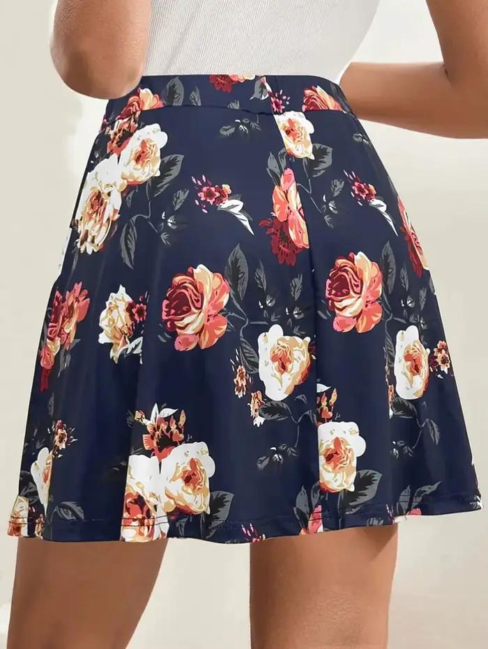 Nouvelle jupe imprimée florale pour femmes