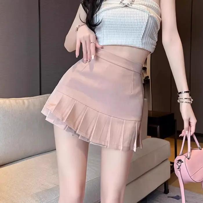 Nouvelle jupe plissée noire 2026 pour femme