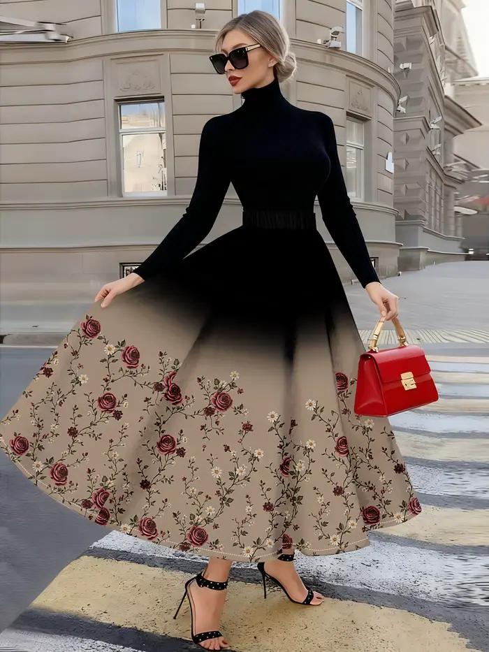 Jupe midi plissée taille haute pour femme