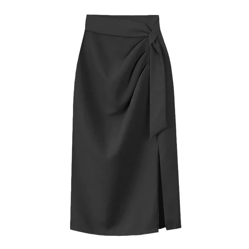 Nouvelle jupe Midi pour femmes, mi à longue, jupe de costume trapèze taille haute, jupe décontractée