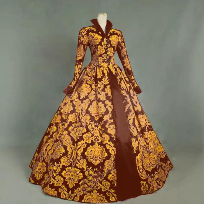 Grande jupe européenne et américaine en tissu élastique, robe imprimée, jupe longue populaire bohème