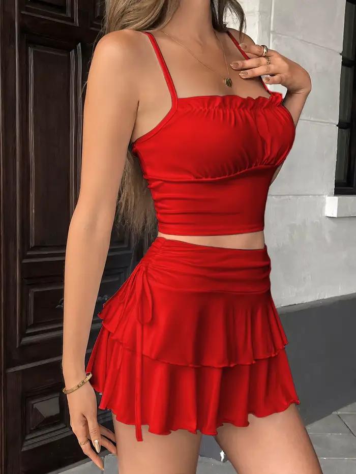 Nouvelle jupe unie 2026 pour femme, mode estivale, polyvalente, taille haute, coupe ajustée, taille