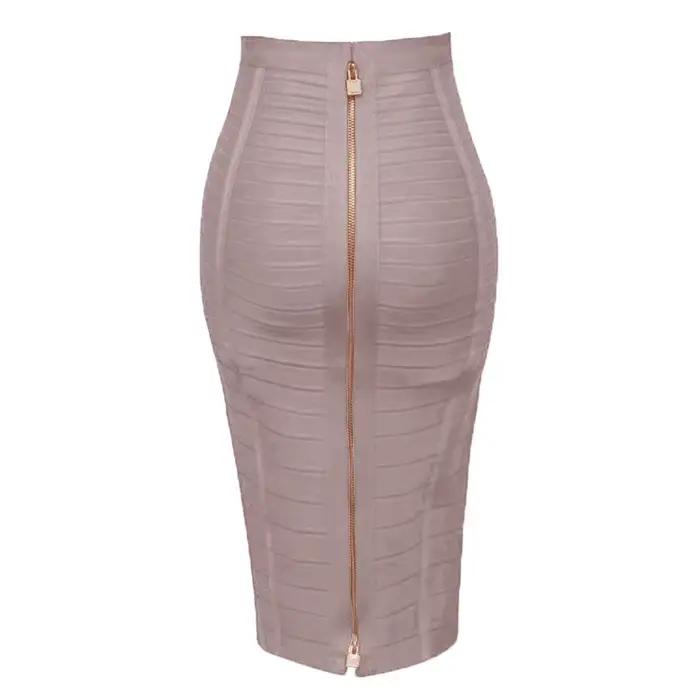 Femmes mode d'été Sexy noir rouge Beige blanc jupe de pansement 2026 tricoté élastique doux couleur