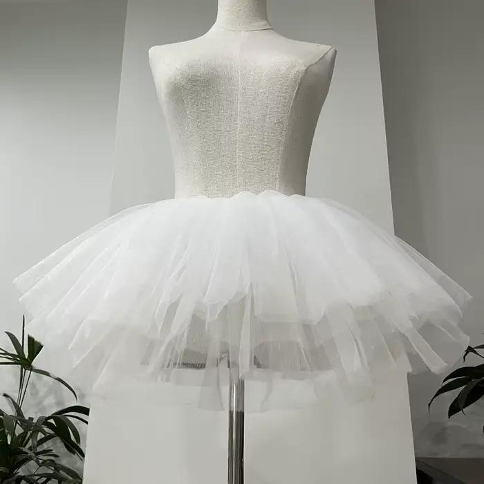 Sous-jupe Lolita en Tulle bouffant blanc et noir pour femmes, robe de bal Cosplay pour enfants, jupo