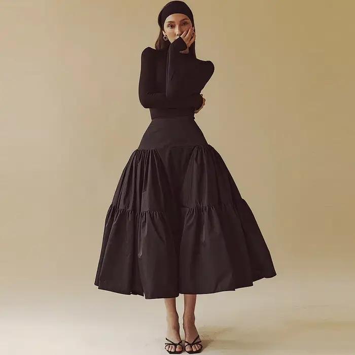 Jupe de soirée élégante, jupe longue pour femme, tenue de soirée formelle, jupe pour séance photo, l