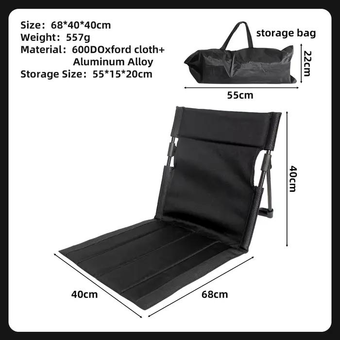 Chaise de camping pliable pour extérieur, jardin, parc, chaise longue individuelle avec dossier et c