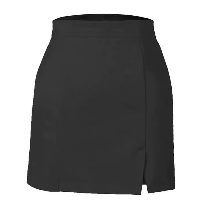 Automne hiver daim jupes courtes femmes Sexy fendu moulante Mini jupe femme Vintage Streetwear ferme