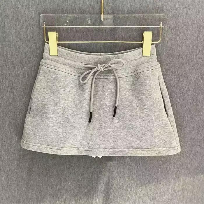 MEXZT Streetwear Mini jupe femmes mode coréenne noir cordon jupes été Preppy taille haute basique dé