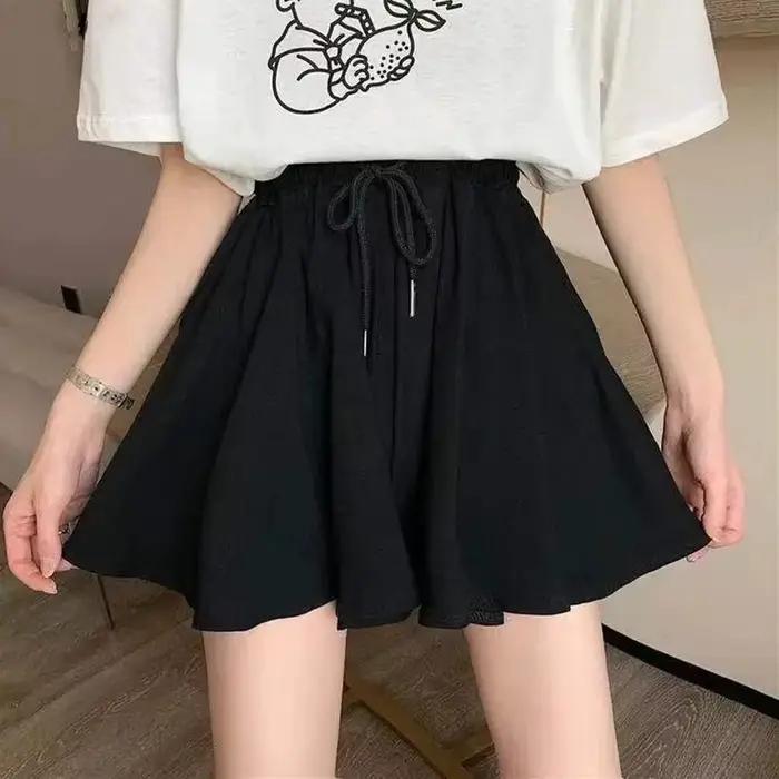 MEXZT 5Xl été Shorts jupes femmes élastique taille haute décontractée jambe large Shorts coréen une