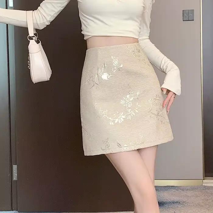 Mini jupes pour femmes 2025 Faldas Mujer De Moda taille haute a-ligne tempérament Jupe coréenne été