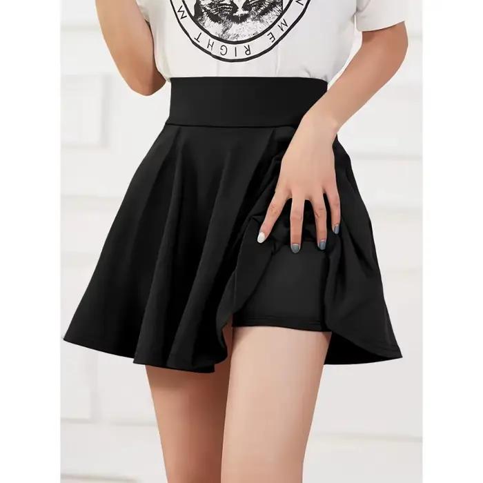Women's Half Body Skirt Sweet Style Slim Knit Solid Colour A-line Skirt Simple Stretch Ladies Half B