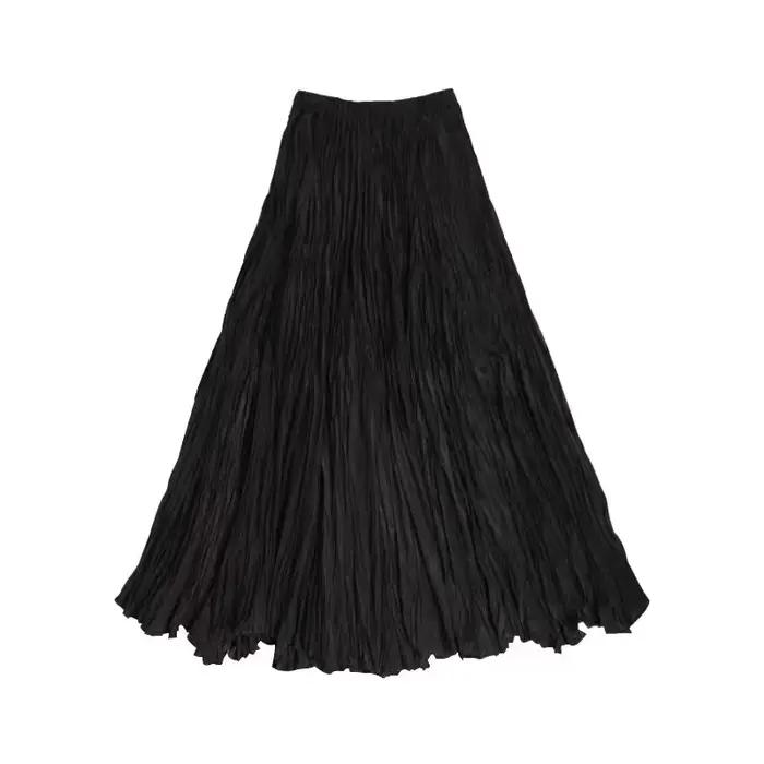 Solide plissée Vintage Jupe femmes 2025 Faldas Mujer De Moda taille haute grande balançoire Jupe mod