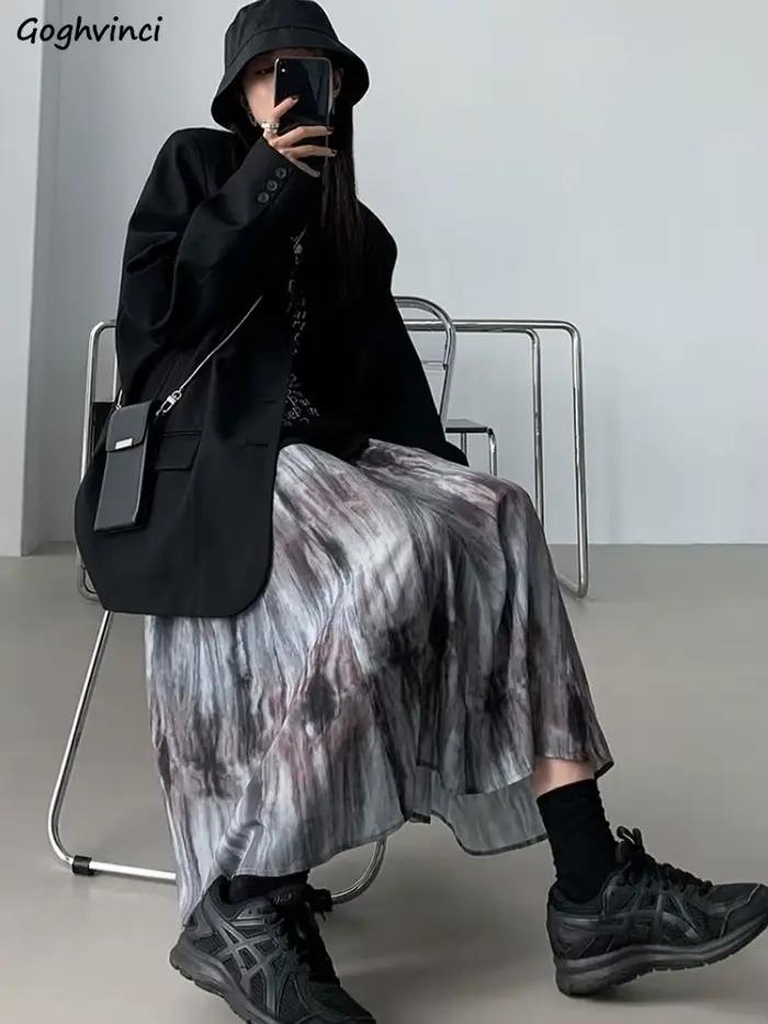 Tie Dye jupes femmes Design S-4XL personnalité ample populaire été Midi Faldas loisirs quotidien Sty