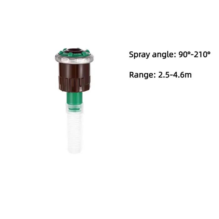 1 pièce - Arroseur rotatif réglable à jet rayonnant avec arc de 90-210/360° et portée de 2,5-9,1 m p