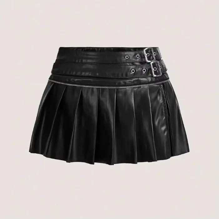 Jupe plissée Sexy épicée pour femmes, jupe Ultra courte, fente polyvalente