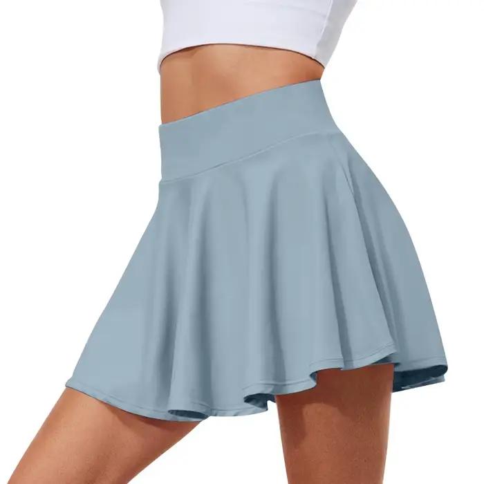 Pleated Tennis Skirts Tummy Control with Shorts Pockets Golf Skorts 2 in 1 Design Built-in Shorts Ru