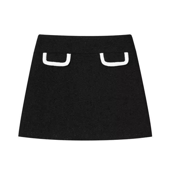 HH – jupe à rabat pour femmes, costume Chic, col rond, sans manches, simple boutonnage, gilet + mode