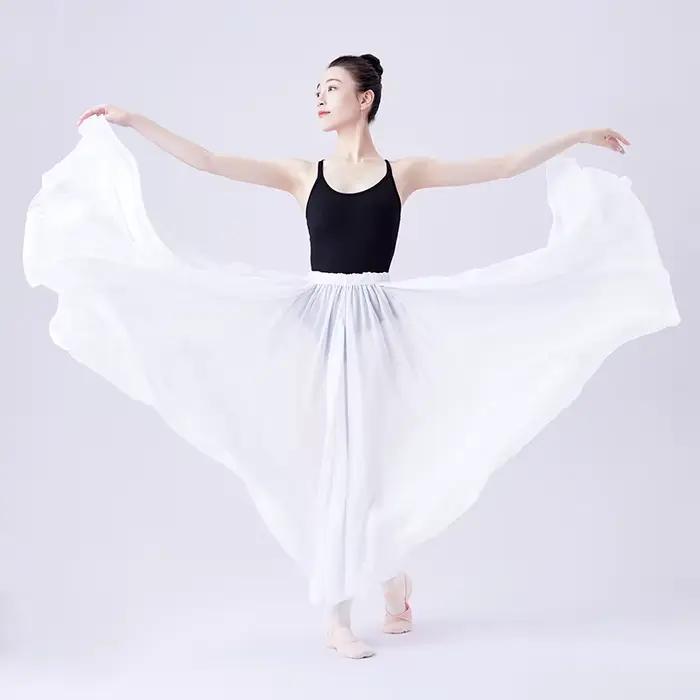 Jupe de Ballet Longue en Mousseline de Soie pour Femme Occasions Spéciales Pratique de Danse Fête Élégante à Offrir