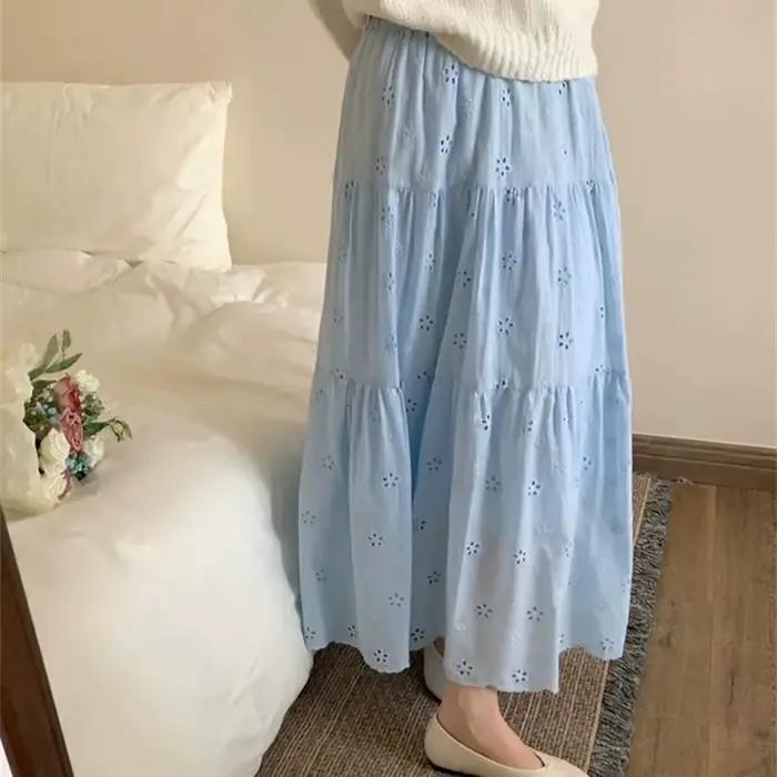 Jupe courte rose taille haute évasée pour femme