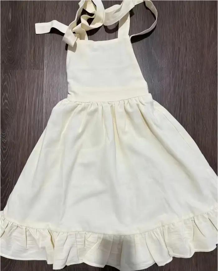 Robe longue princesse pour filles, printemps été, nouvelle mode, confortable, unie, simple, décontractée, assortie à tout