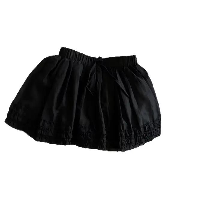 Jupe Femme Été 2026 Taille Haute Décontractée à Bord Volanté Effet Fluffy Coupe Trapèze