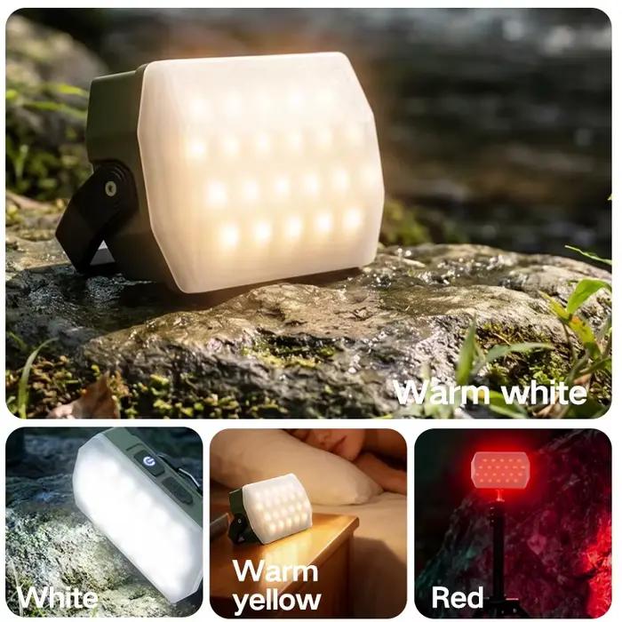 Lampes de camping portables d'extérieur, lampes suspendues rechargeables pour le travail et l'ambiance, éclairage LED longue portée pour tente