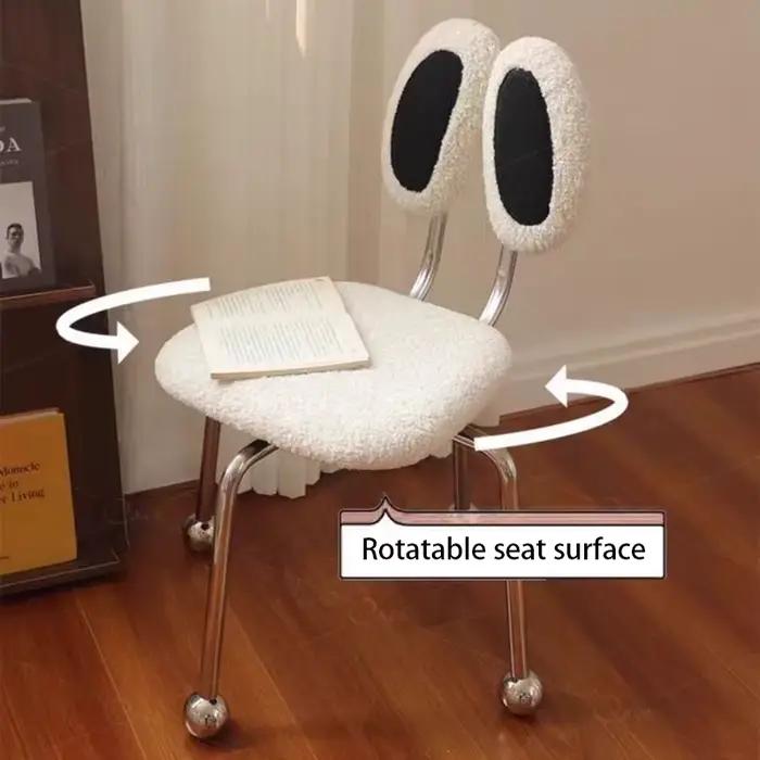Chaises de salon confortables, Design moderne et élégant, chaise de maquillage, pivotante de luxe, individuelles, meubles nordiques