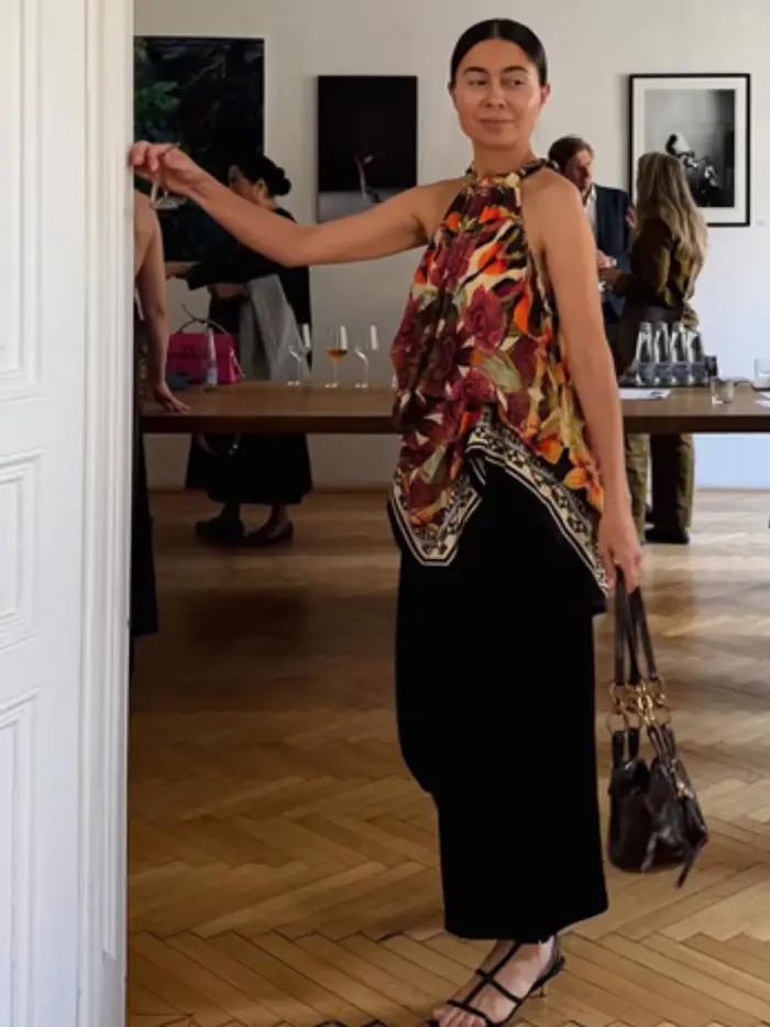 Robe longue plissée bohème florale sexy sans manches dos nu pour femme