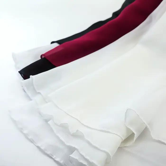 Jupe longue portefeuille en mousseline de soie pour femmes