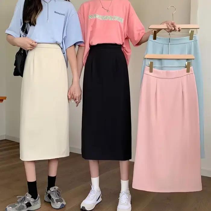 Jupe drapée amincissante taille haute pour femme