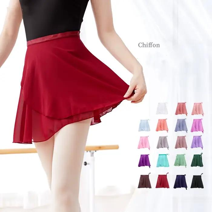 Adulte mousseline de soie Ballet danse Tutu jupe femmes filles gymnastique