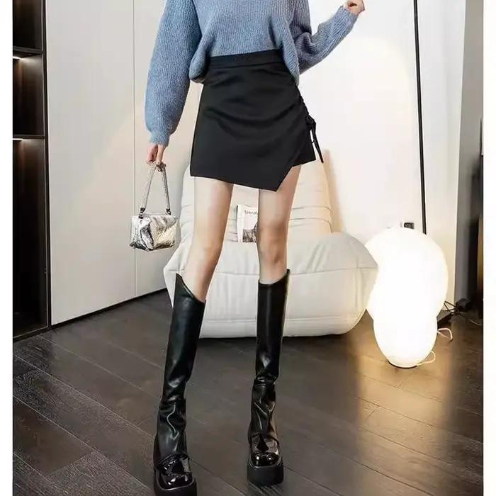 Fanceey nouvelle jupe taille haute pour femmes minceur