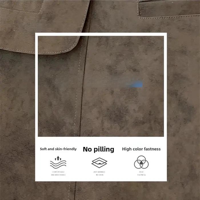 Mini-jupe trapèze taille haute en daim couleur café avec ourlet irrégulier pour femme – Jupe courte tendance amincissante