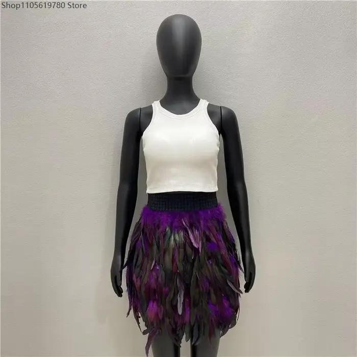 Jupe courte à plumes pour femme, idéale pour les soirées, bals de promo, Halloween, mascarades, bars punk, festivals, carnavals et spectacles sur scène