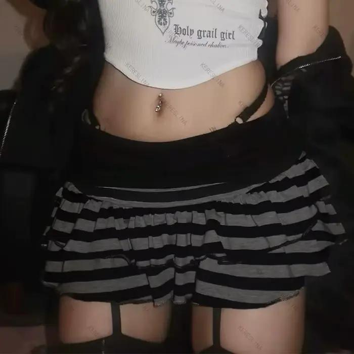 Mignon doux millénaire épices filles dentelle mini jupe à la mode élégant Vintage Harajuku