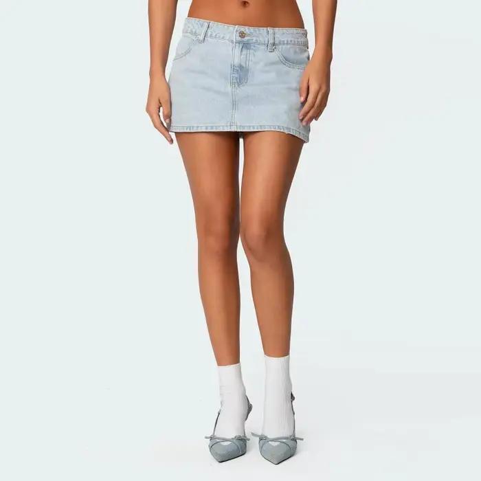 Jupe en jean femme décontractée ample Hottie jupe en jean sexy