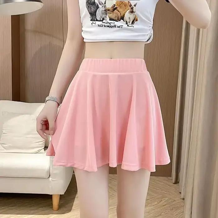 Jupes féminines plissées été 2025 jupe Midi femme plissée offre 2025 nouveau dans les vêtements esthétiques chics et élégants tendance ventes V