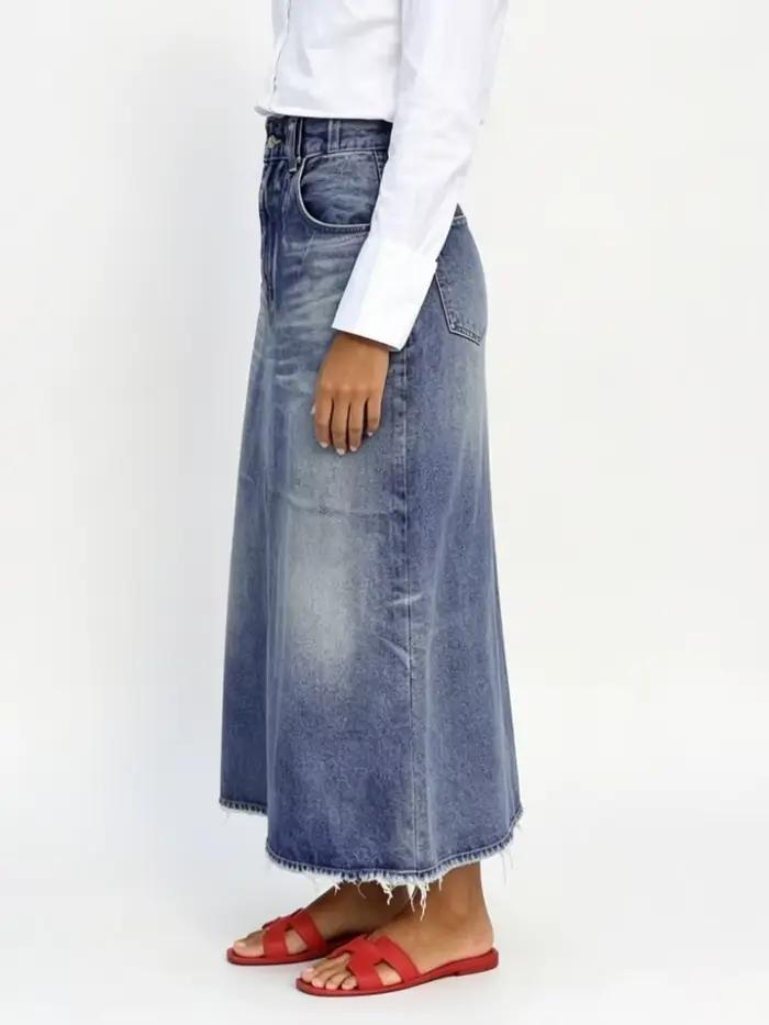 Jupe longue en jean Modigirl 2026 pour femme – Tendance automne-hiver