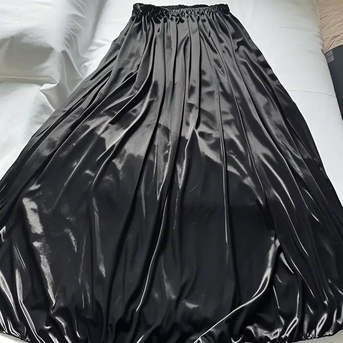 Jupe longue maxi en satin de soie sexy pour femme