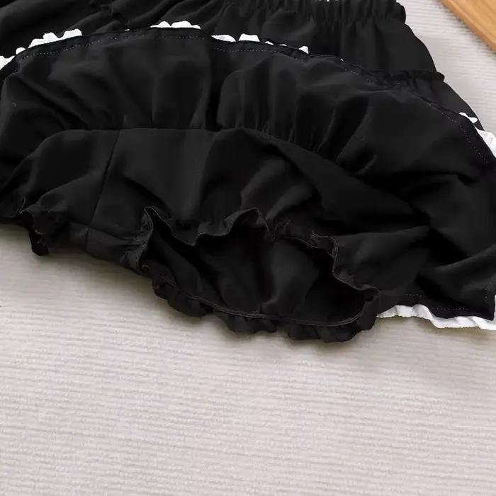 Femmes jupe courte noire Style Preppy japonais