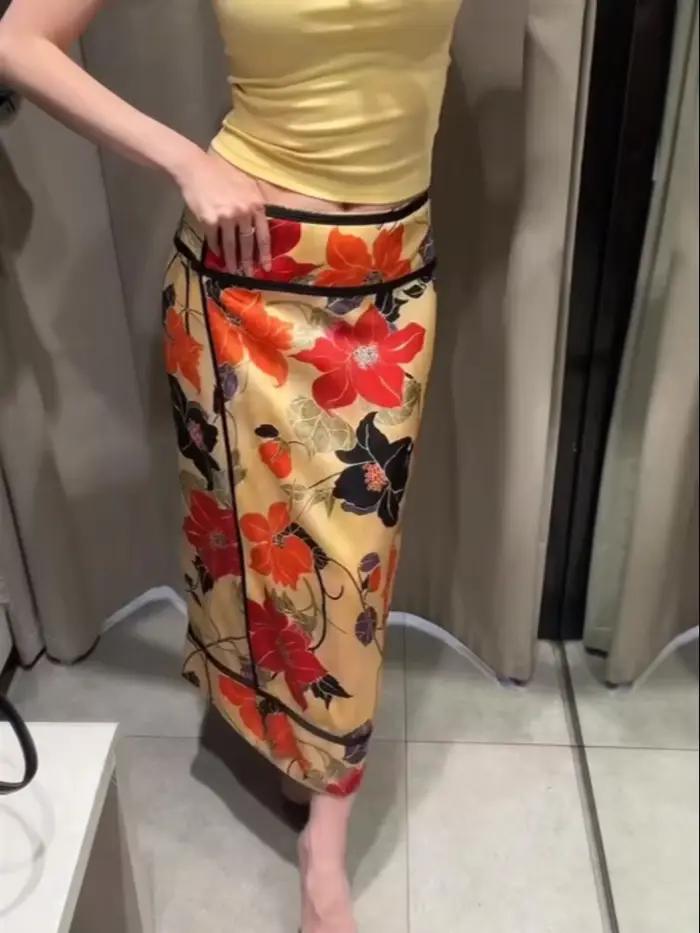Jupe asymétrique à volants polyester décontractée pour femmes mode été 2026 occasions spéciales sorties travaux festive