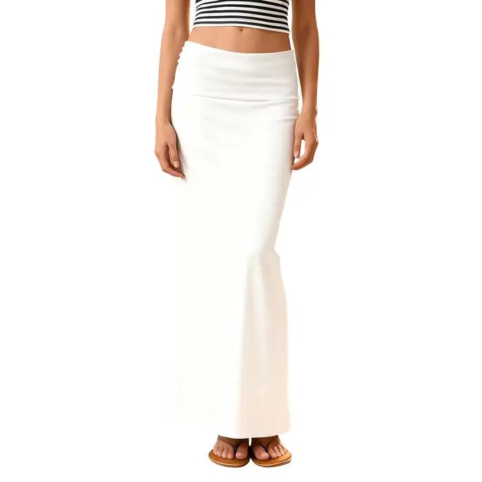 Jupe droite en polyester décontractée couleur unie pour femme style Y2K streetwear office soirée