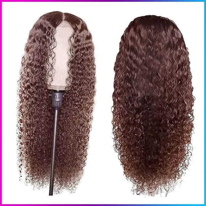 Perruque synthétique longue ondulée bouclée pour femme, aspect naturel, fibre de degré de chaleur pour 03/3