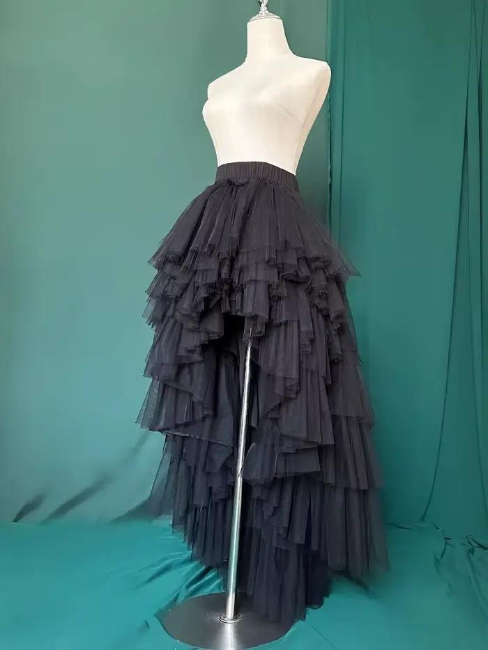 Jupe tutu longue à dos court, jupes de princesse à la mode