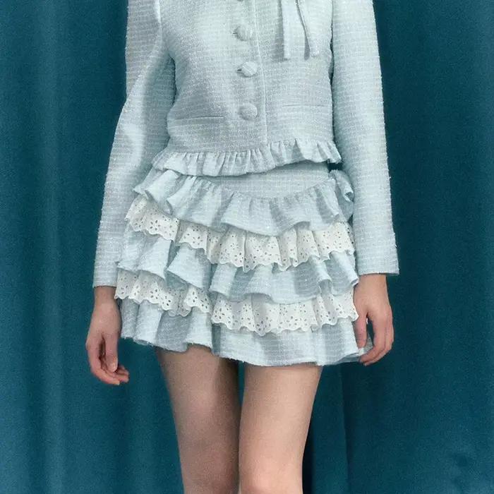 Gaono Lolita Kawaii jupe femmes adolescente douce mignonne à volants couches Mini