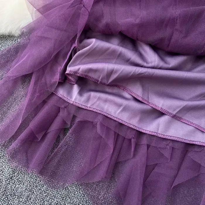 Kawaii Tulle jupe pour femmes maille irrégulière a-ligne Faldas Ajustadas femme Mini