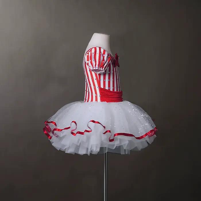 Jupe de danse en Lycra et élasthanne pour filles, tutu scintillant, ballet, mignon, occasion spéciale, compétition de danse, présentation