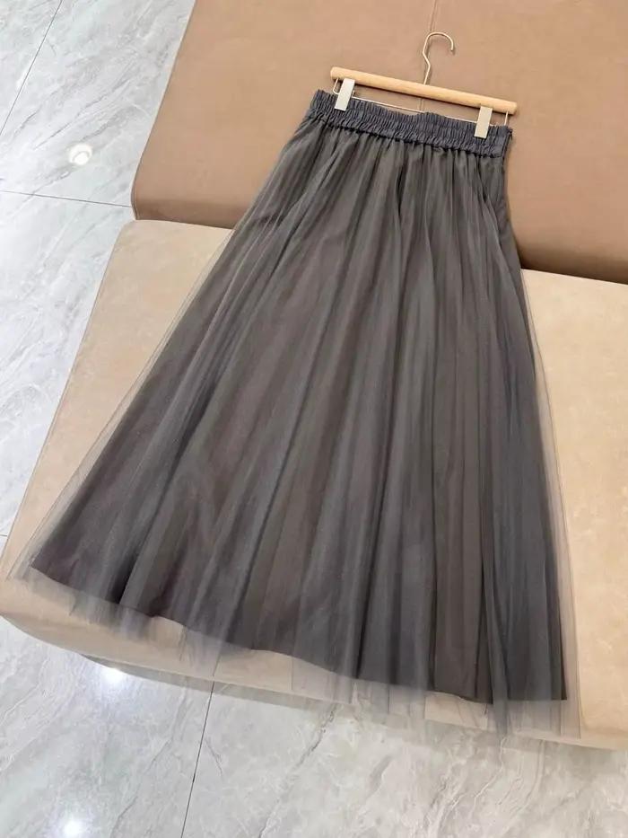 Jupe mi-longue pour femme, polyvalente et élégante, à la mode
